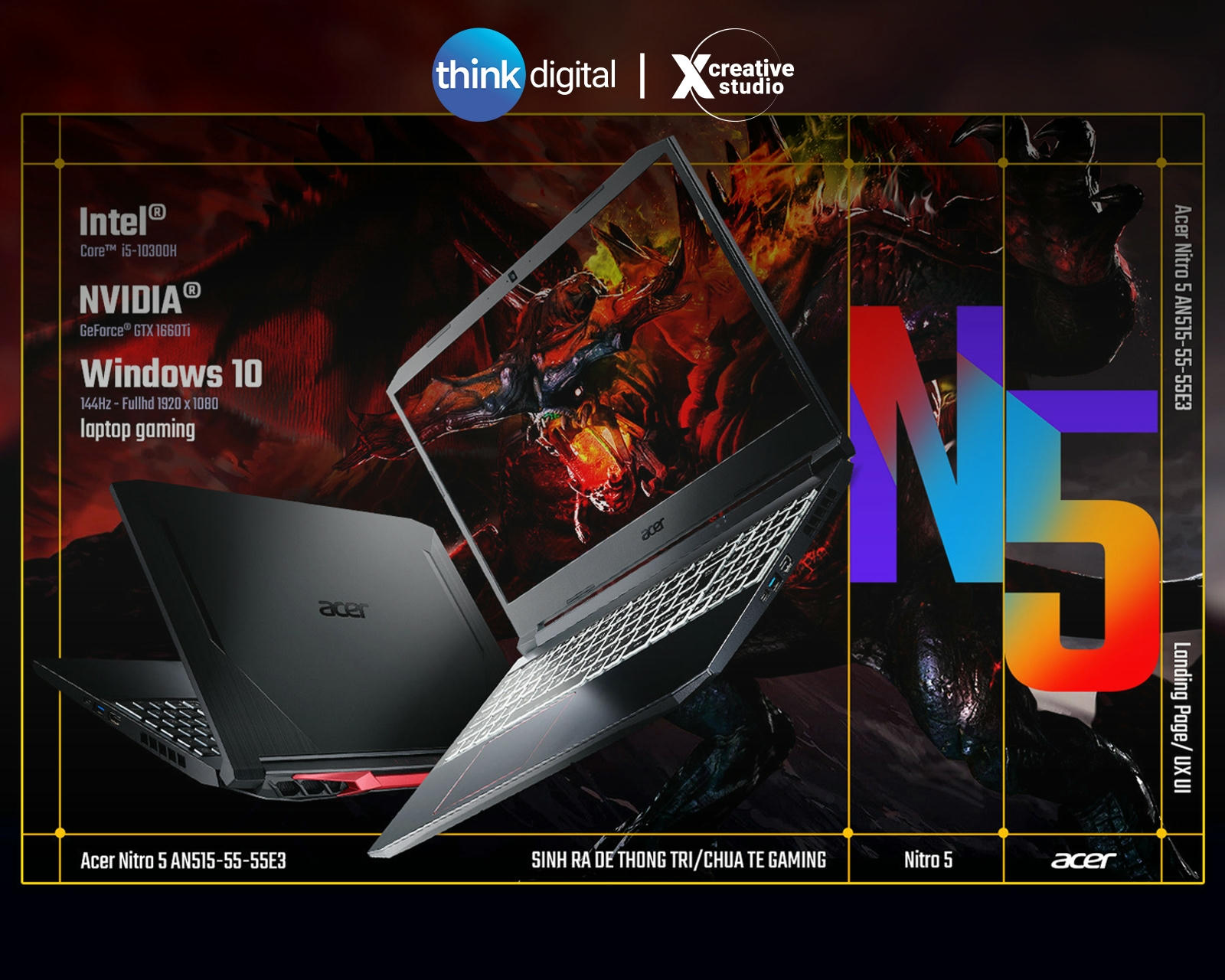 Nitro 5 - Landing Page & Social Artwork