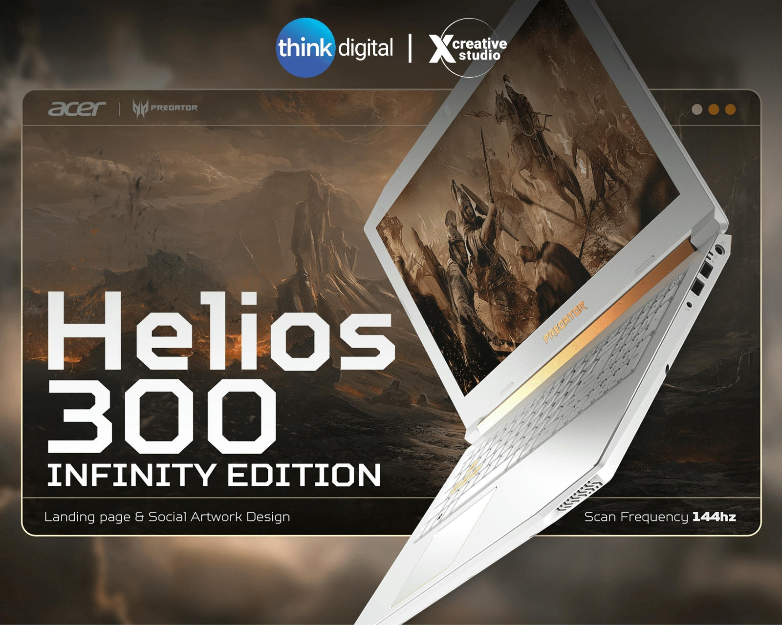 Helios 300 – Landing Page & Social Artwork