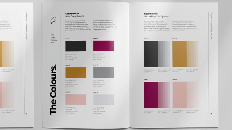 Brand Guidelines nên hướng dẫn cách phối hợp các màu sắc với nhau