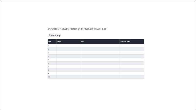 Mẫu kế hoạch Digital Marketing triển khai Content Marketing