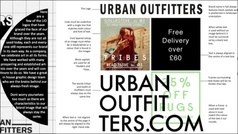 Brand Guidelines đầy ấn tượng của Urban Outfitters