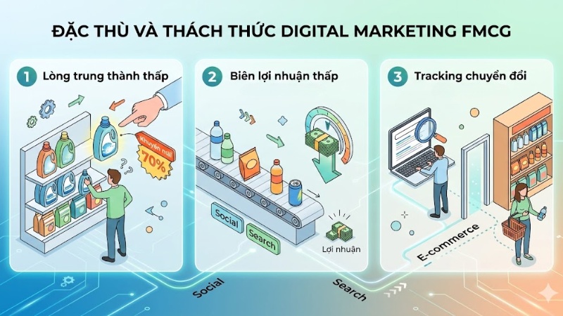 Đặc thù và thách thức của Digital Marketing ngành FMCG