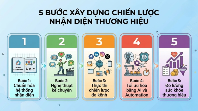 5 bước xây dựng chiến lược nhận diện thương hiệu
