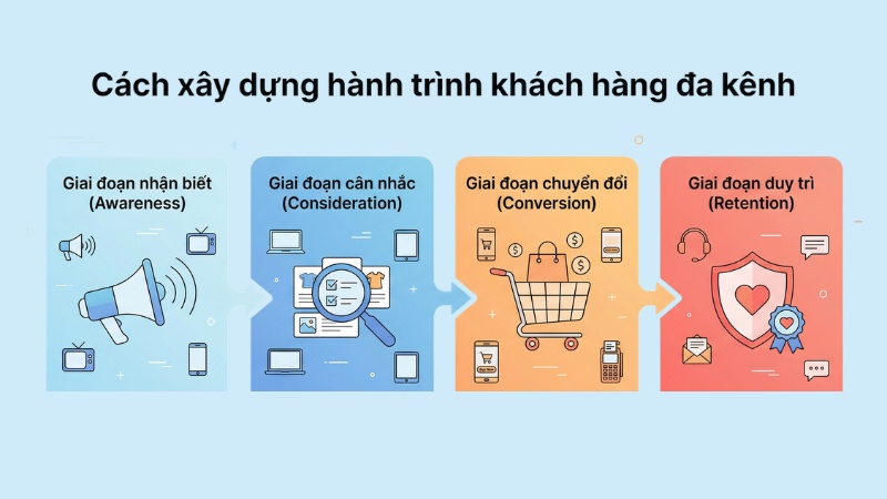Cách xây dựng hành trình khách hàng đa kênh