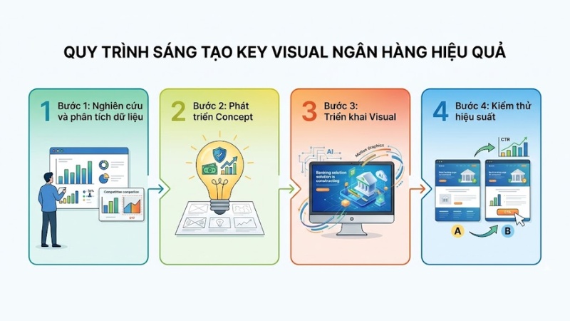 Quy trình sáng tạo Key Visual ngân hàng hiệu quả
