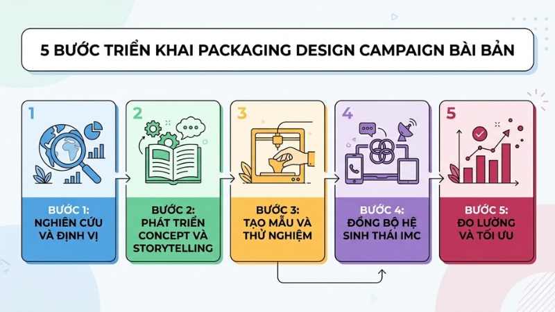 Framework 5 bước triển khai Packaging Design Campaign bài bản