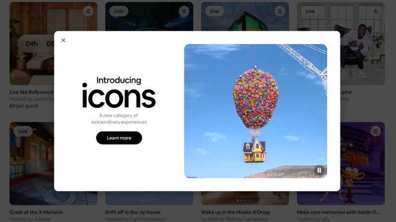Airbnb Icons với kết nối trải nghiệm thực tế