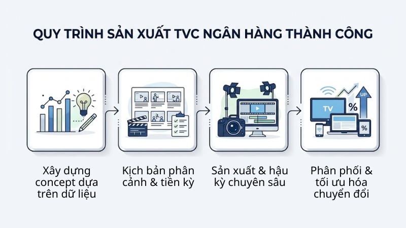 Quy trình 4 bước sản xuất TVC ngân hàng thành công