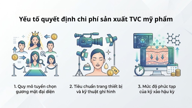 Yếu tố quyết định chi phí sản xuất TVC mỹ phẩm