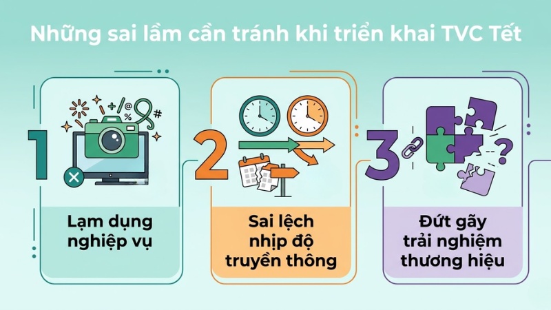 Những sai lầm cần tránh khi triển khai TVC Tết