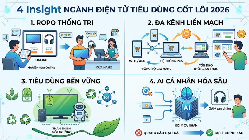 Định hình hành vi: 4 Insight ngành điện tử tiêu dùng cốt lõi 2026