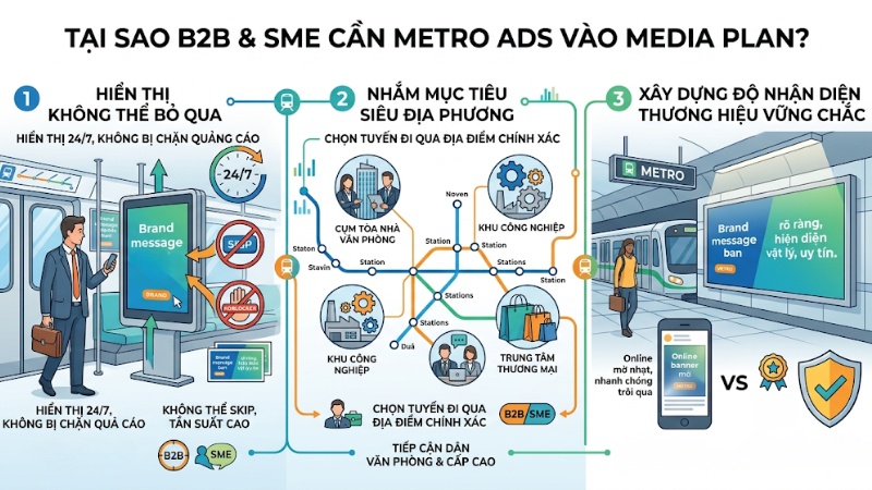 B2B & SME cần đưa Metro Ads vào Media Plan