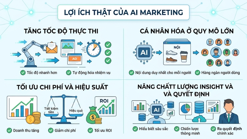 Lợi ích của AI marketing dưới góc nhìn vận hành và ROI
