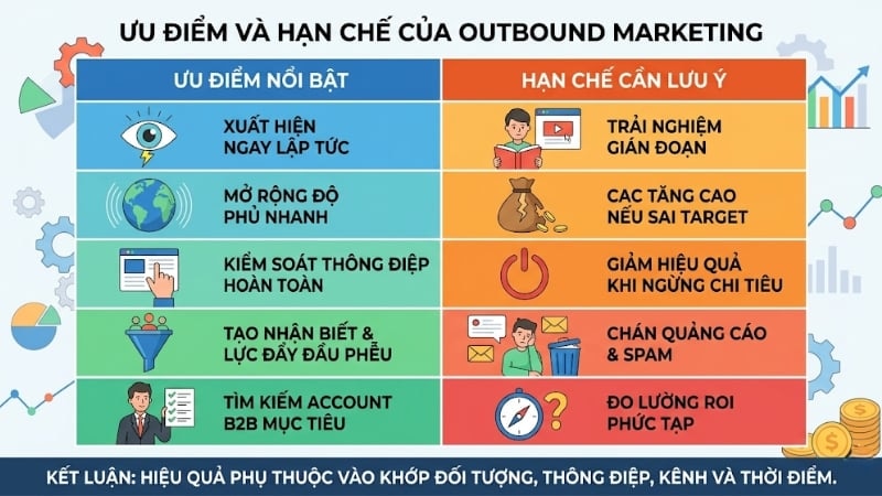 Ưu điểm và hạn chế của Outbound Marketing