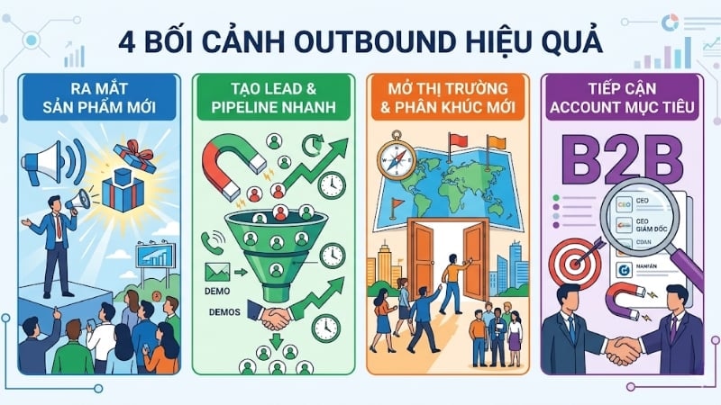 4 bối cảnh outbound thường phát huy hiệu quả
